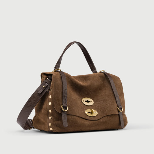 Zanellato Borsa Postina S Re Jones Nabuk Brown Tartufo Di Norcia