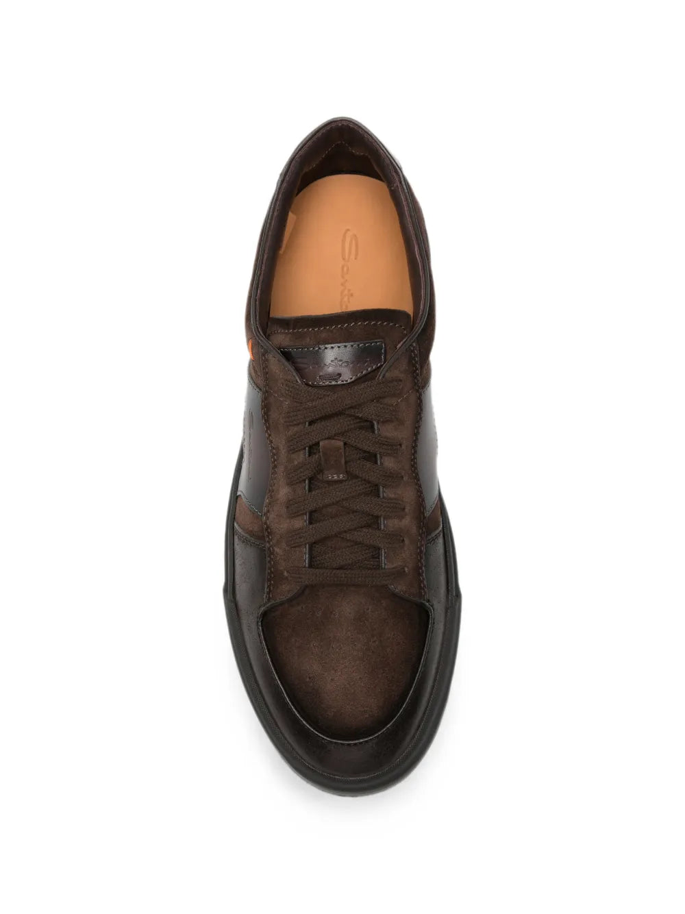 Santoni Sneaker Pelle Suede Testa Di Moro