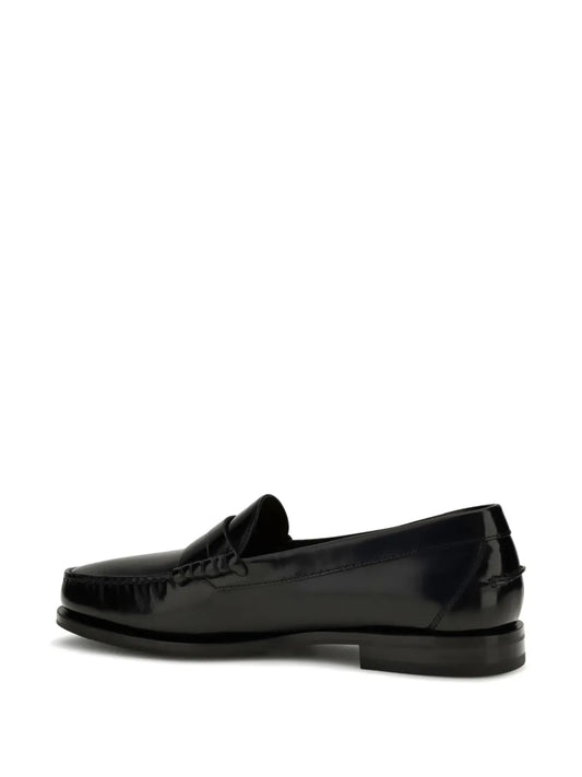 Santoni Mocassino Spazzolato Nero