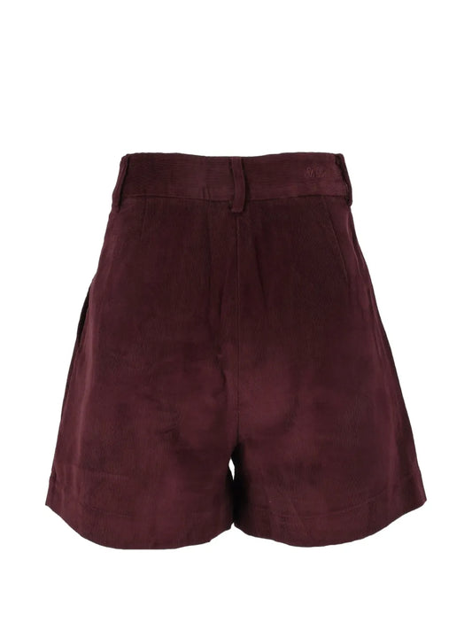 Saint Barth Short Aya Curduroy Mini Bordeaux