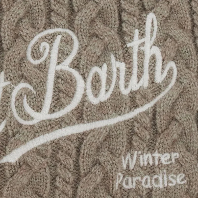 Saint Barth Borsa Colette Wool Braid Grigia