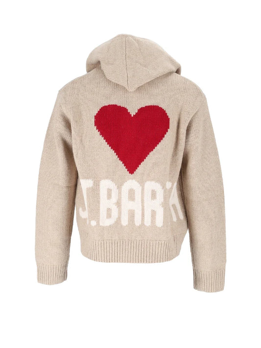 Saint Barth Maglia Kyla Hoodie Sweaters Beige Rosso