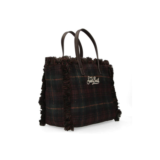 Saint Barth Colette Wool Tartan Verde Moro