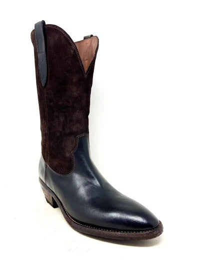 Fauzian Jeunesse Stivale Texano Pelle Camoscio Marrone