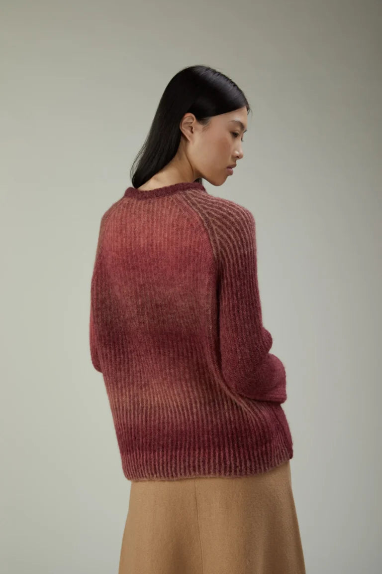 Kangra Maglia Girocollo Costa Inglese Alpaca Merlot