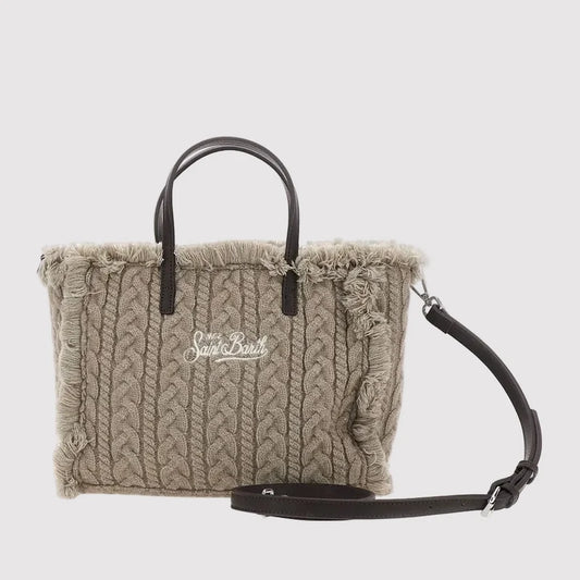 Saint Barth Borsa Colette Wool Braid Grigia