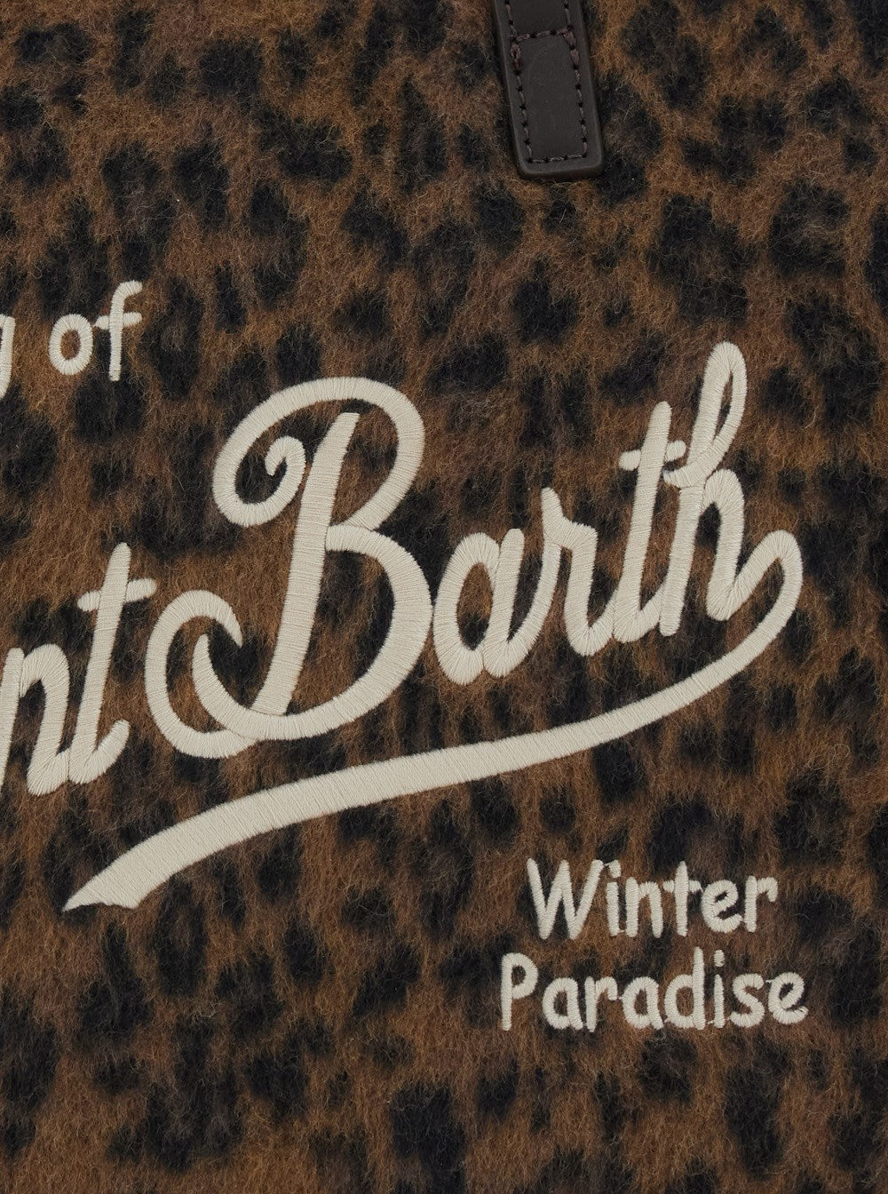 Saint Barth Borsa Colette Felt Stampa Dark Leopard