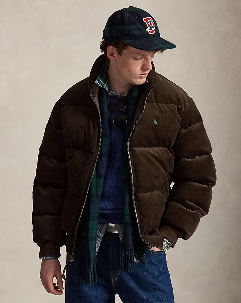 Polo Ralph Lauren Piumino Wyoming In Velluto A Coste Moro