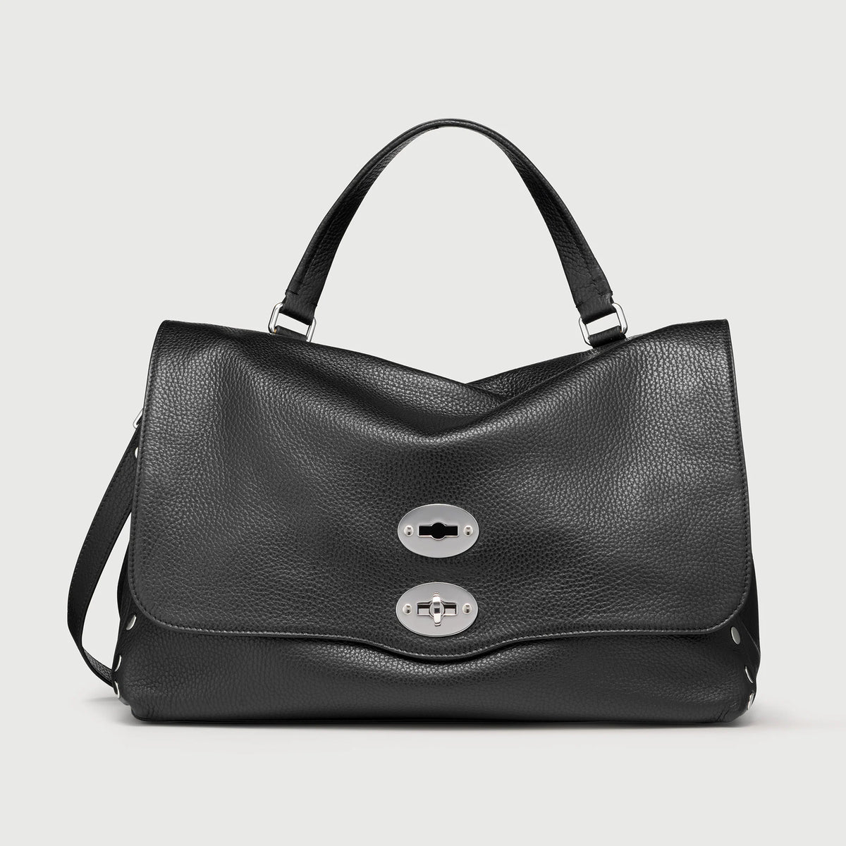 Zanellato Borsa Postina Daily M Pelle Martellata Nero