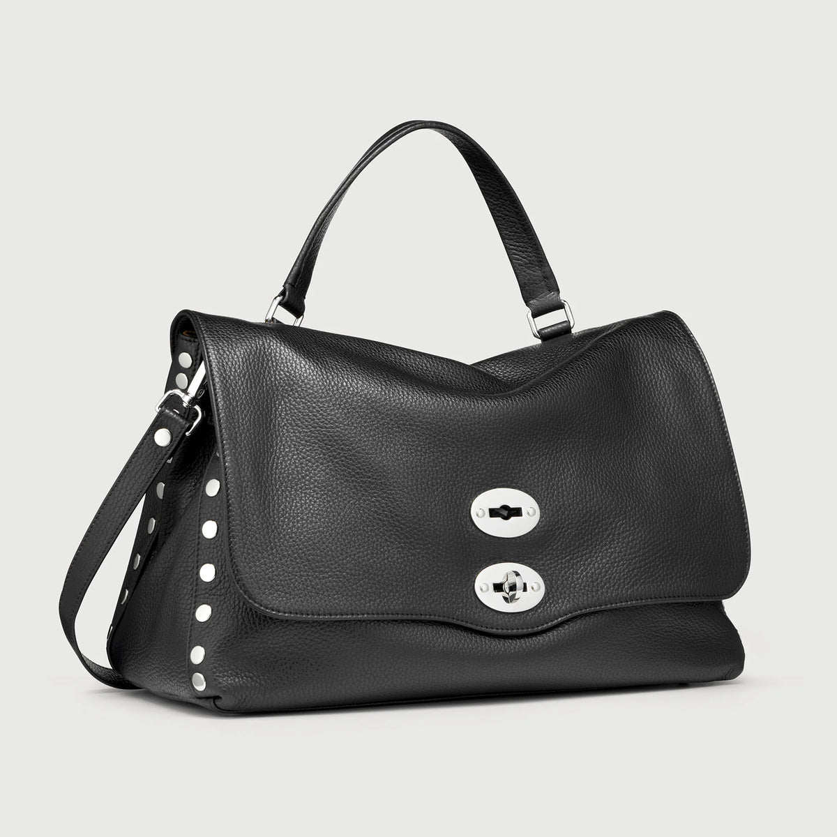 Zanellato Borsa Postina Daily M Pelle Martellata Nero