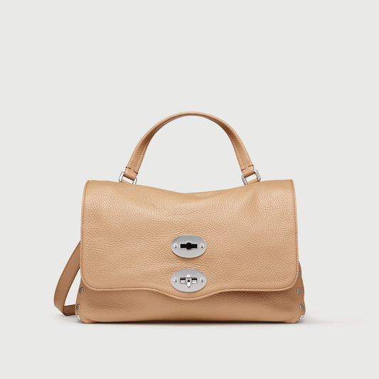 Zanellato Borsa Postina S Pelle Martellata Brown Cantucci