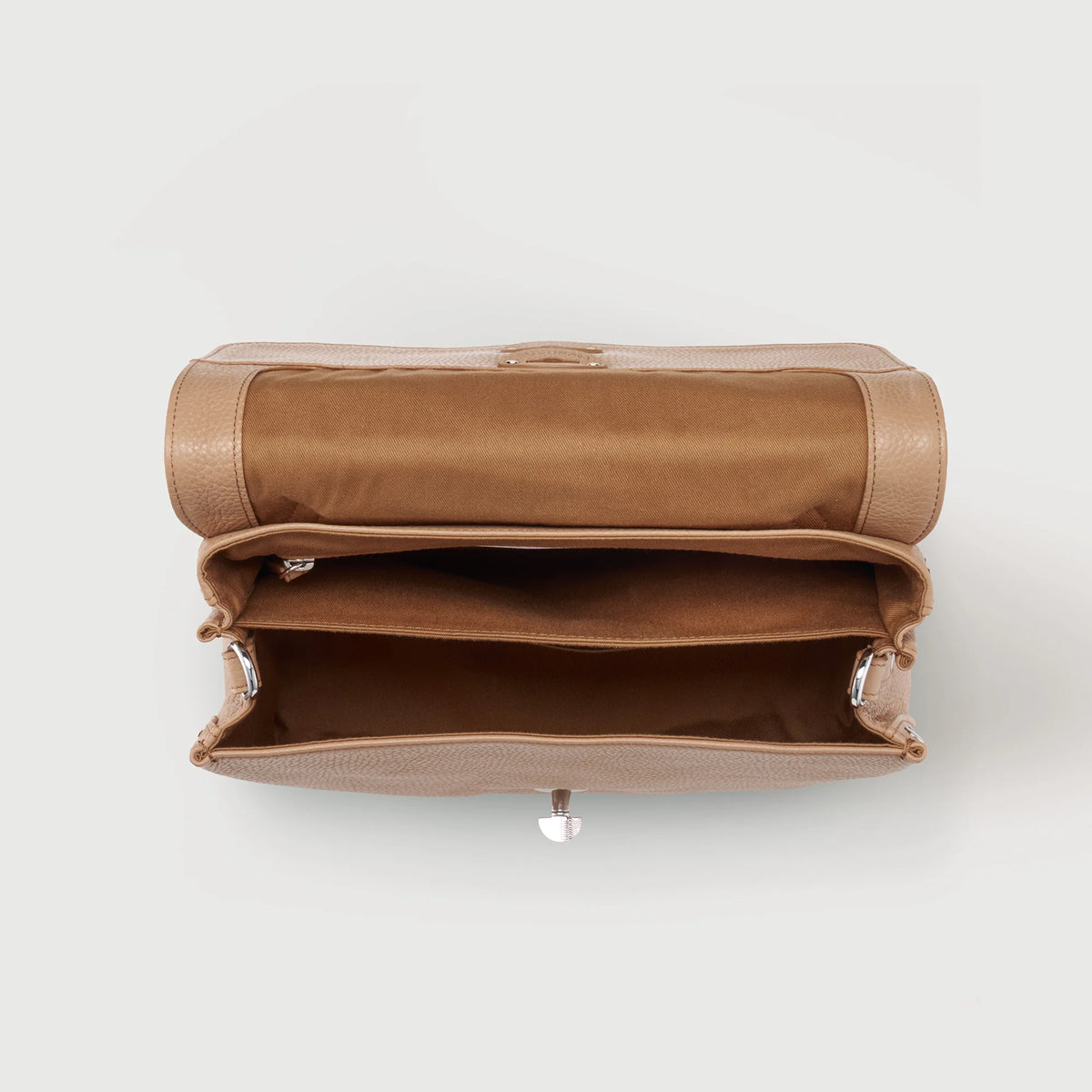 Zanellato Borsa Postina S Pelle Martellata Brown Cantucci