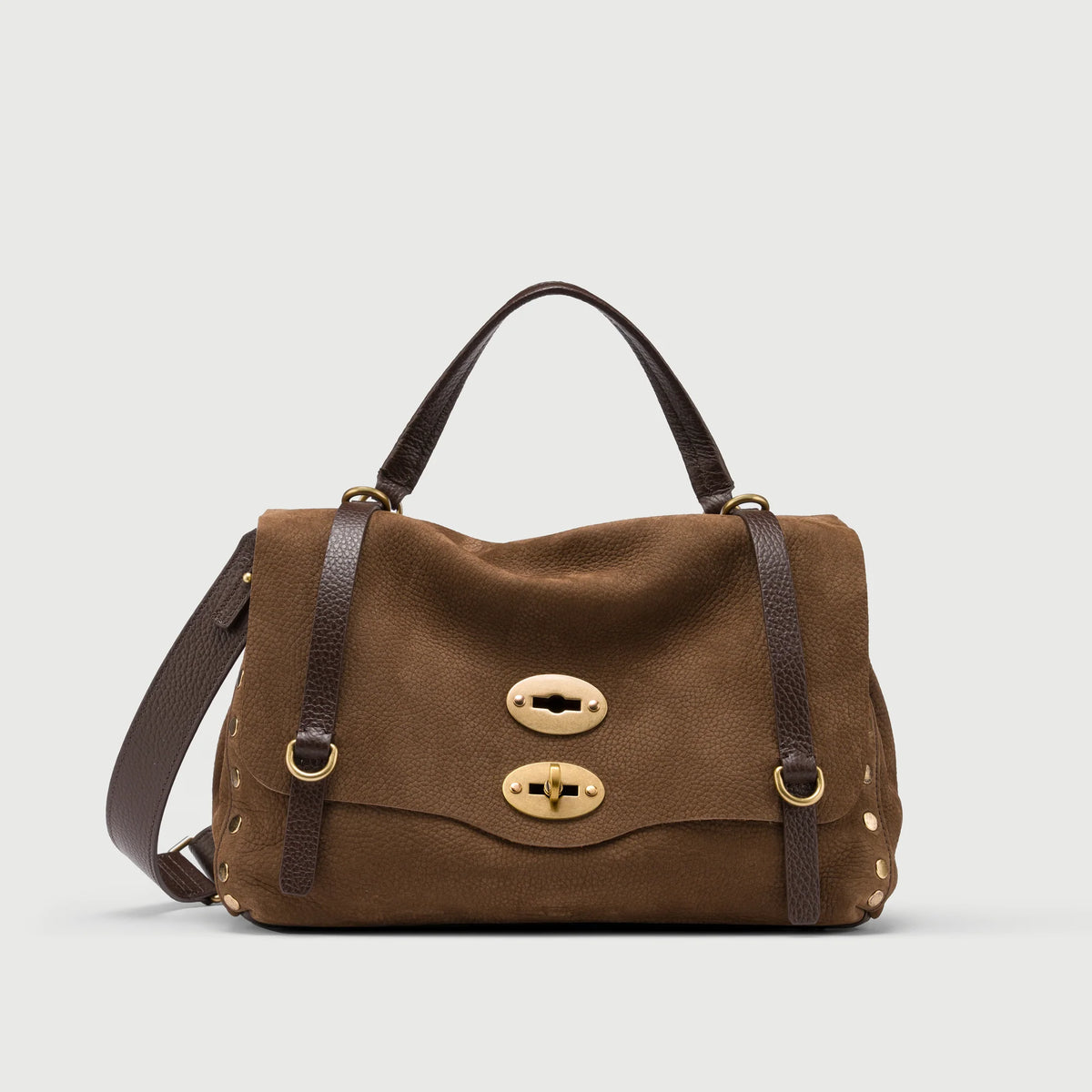 Zanellato Borsa Postina S Re Jones Nabuk Brown Tartufo Di Norcia