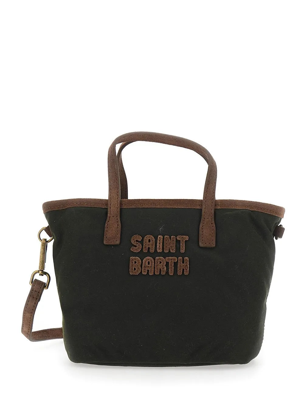 Saint Barth City Bag Mini Wax Marrone