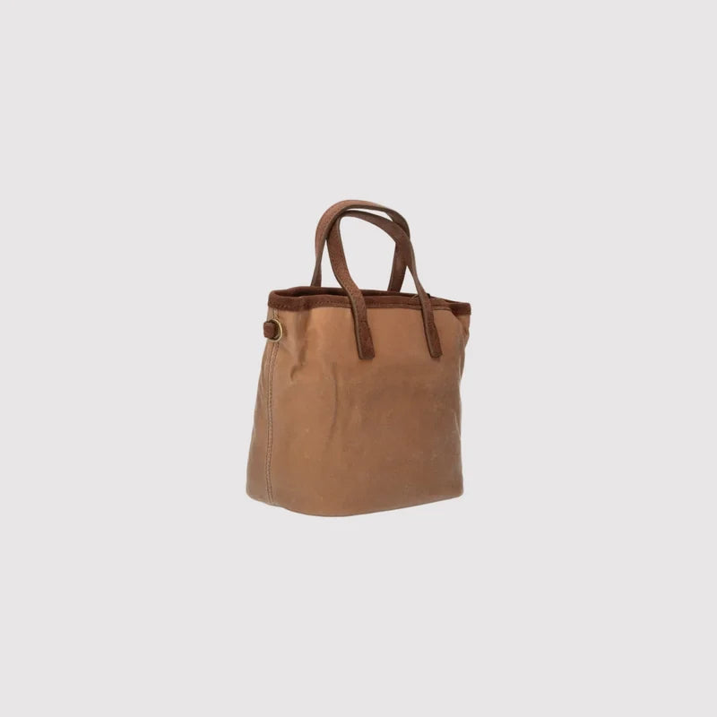 Saint Barth Borsa City Bag Mini Wax Beige Cammello