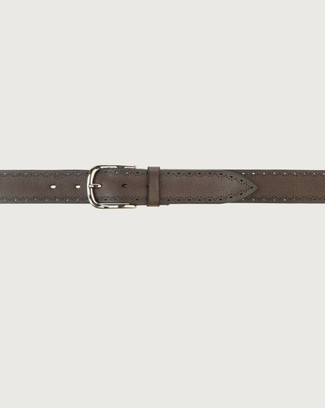 Orciani Cintura Chevrette In Pelle Testa Di Moro