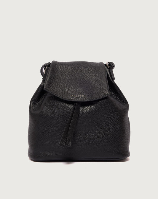 Orciani Zaino The Door Soft Pelle Martellata Nera