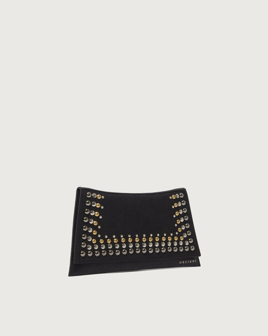 Orciani Clutch The Room Pegaso Stud Nero