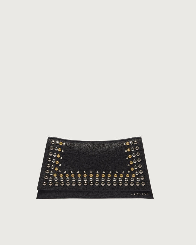Orciani Clutch The Room Pegaso Stud Nero