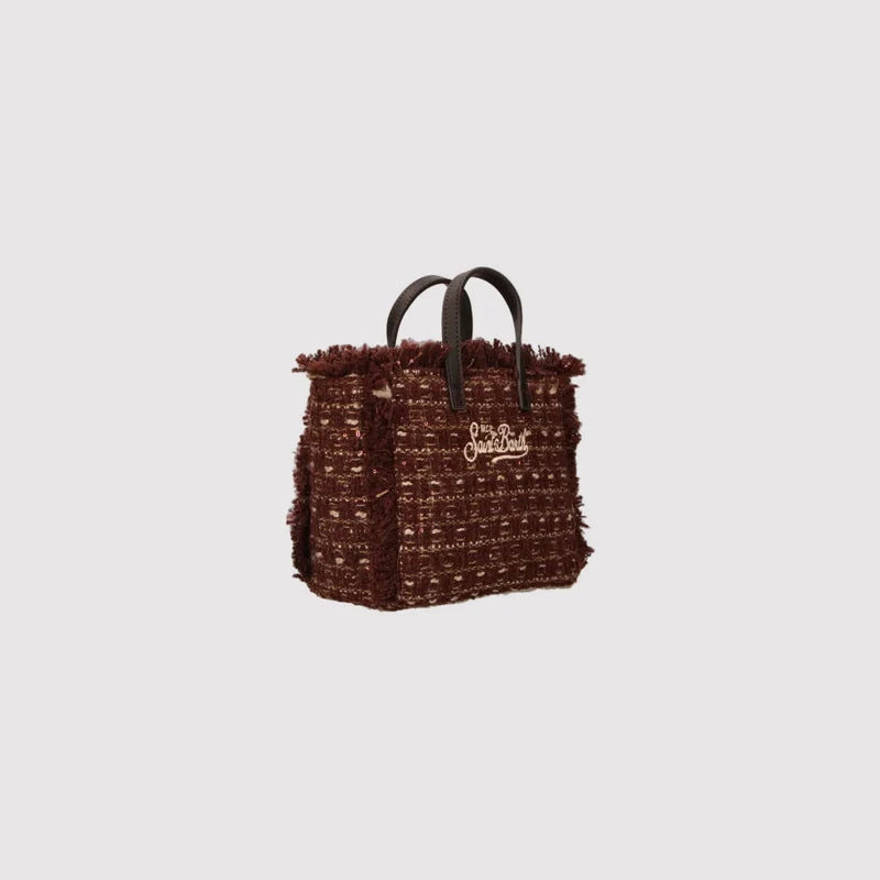 Saint Barth Borsa Mini Vanity Tweed Marrone