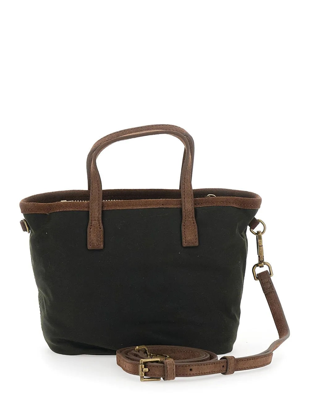 Saint Barth City Bag Mini Wax Marrone