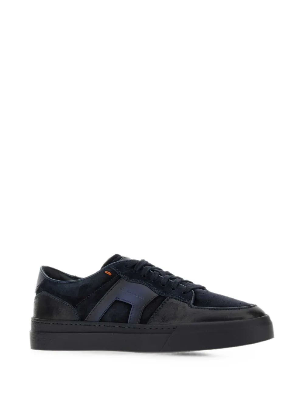 Santoni Sneaker Pelle Suede Blu Notte