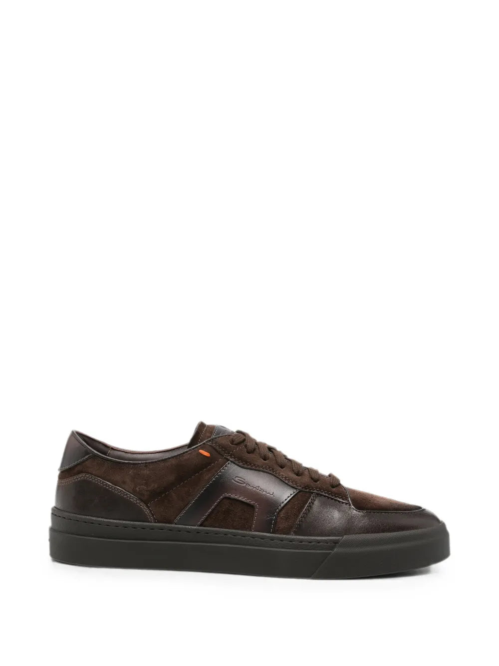 Santoni Sneaker Pelle Suede Testa Di Moro