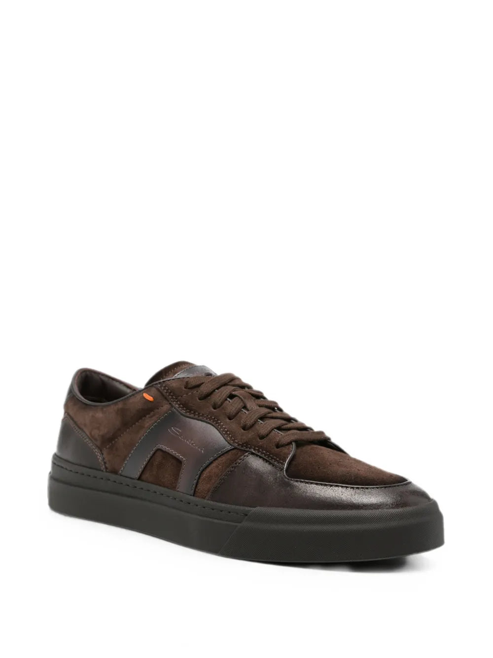Santoni Sneaker Pelle Suede Testa Di Moro