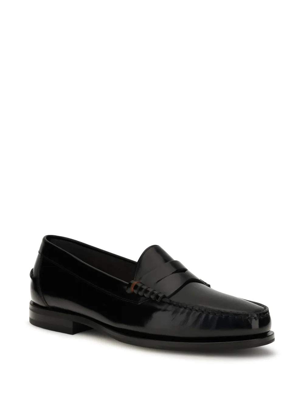 Santoni Mocassino Spazzolato Nero