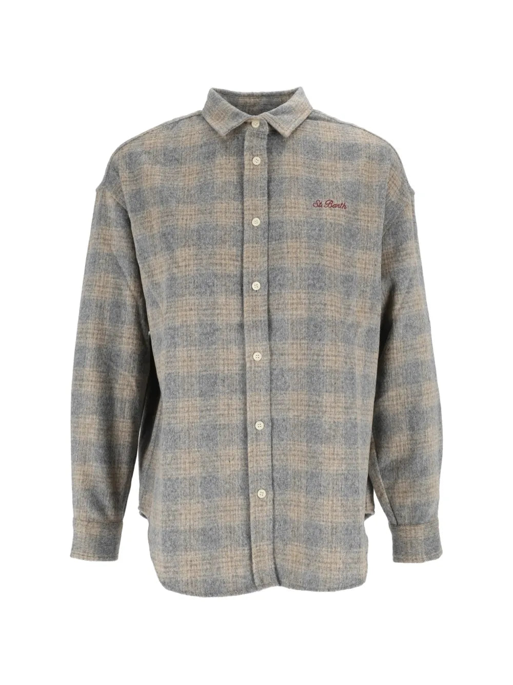 Saint Barth Camicia Lully Flannel Peanuts Snoopy Grigio Beige