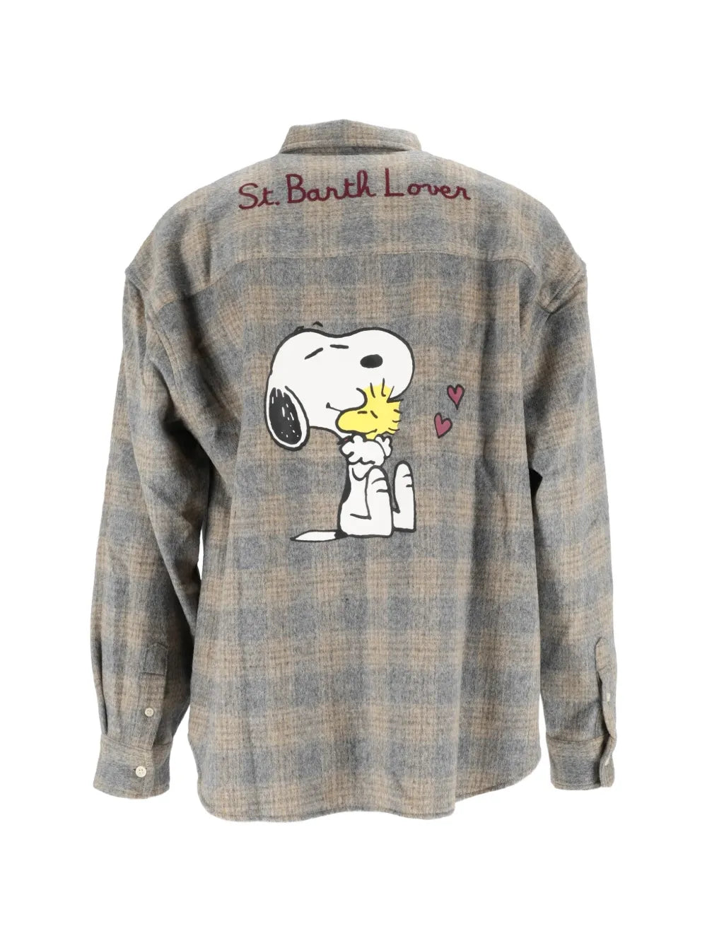 Saint Barth Camicia Lully Flannel Peanuts Snoopy Grigio Beige
