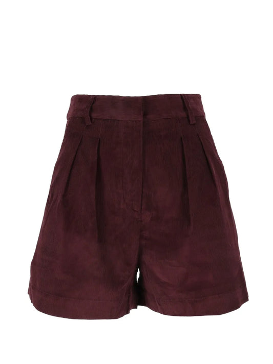 Saint Barth Short Aya Curduroy Mini Bordeaux