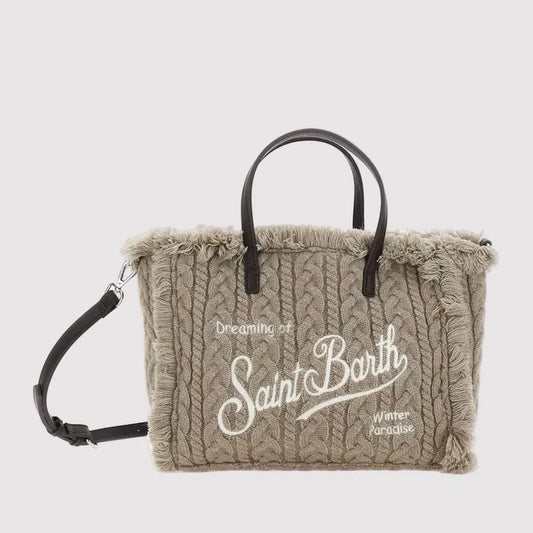 Saint Barth Borsa Colette Wool Braid Grigia