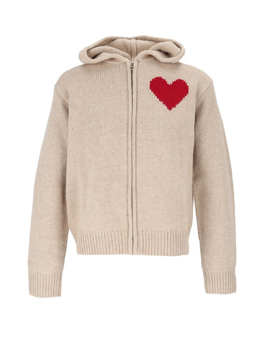 Saint Barth Maglia Kyla Hoodie Sweaters Beige Rosso