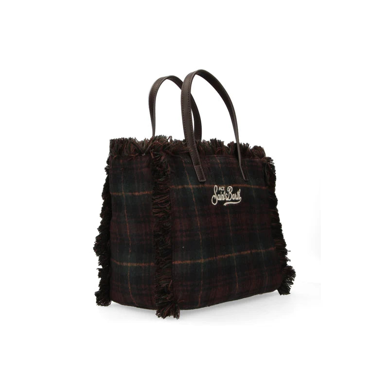 Saint Barth Colette Wool Tartan Verde Moro