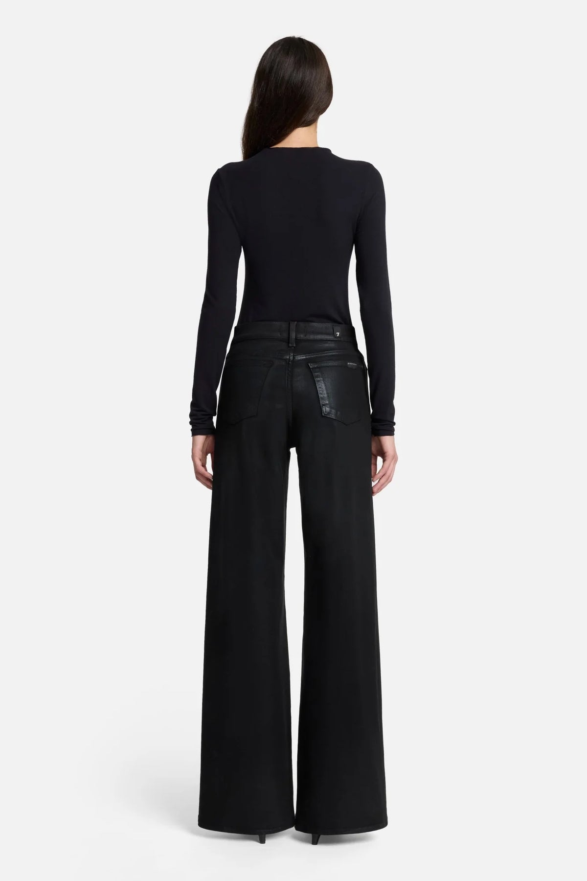 7 For All Mankind Lotta In Coated Black