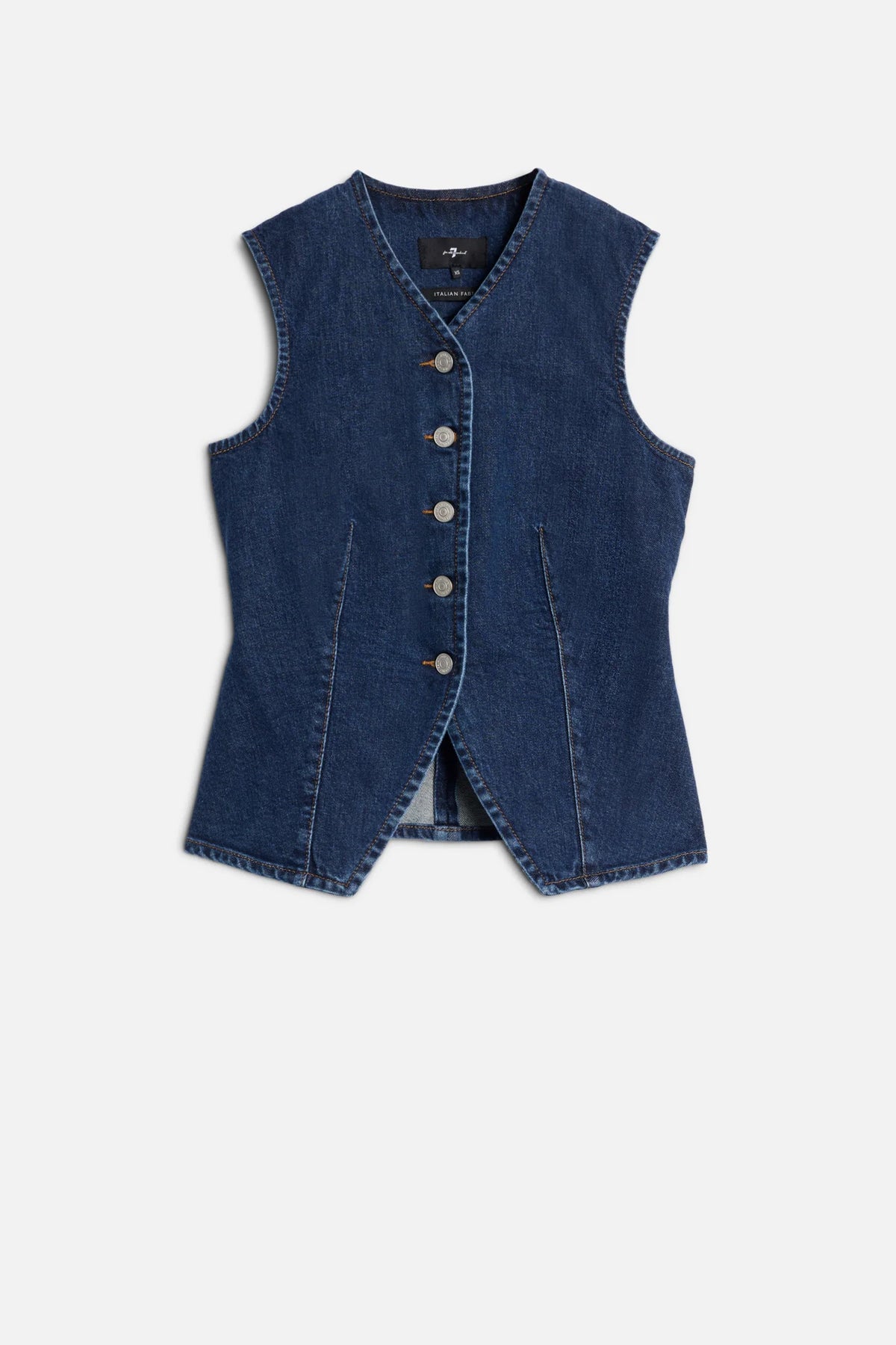 7 For All Mankind Gilet Lady Vest Confort Denim
