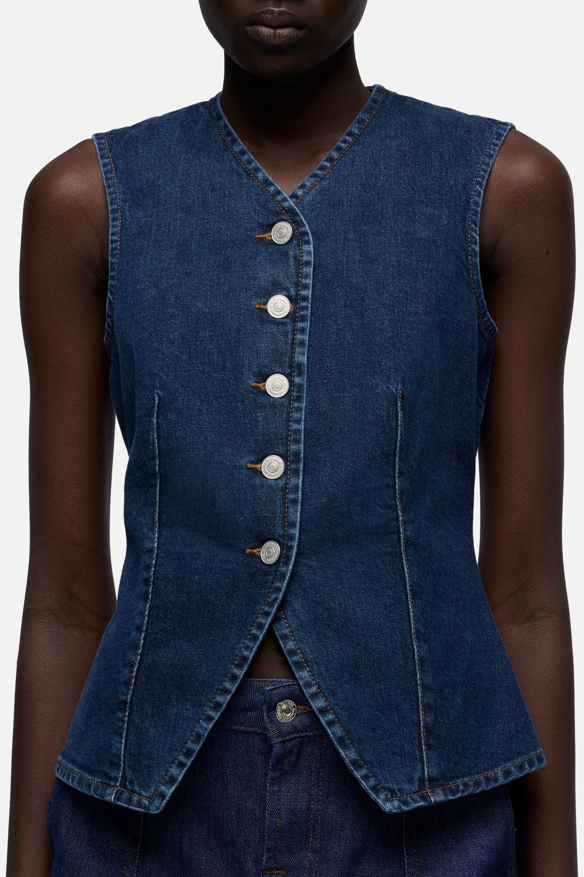 7 For All Mankind Gilet Lady Vest Confort Denim
