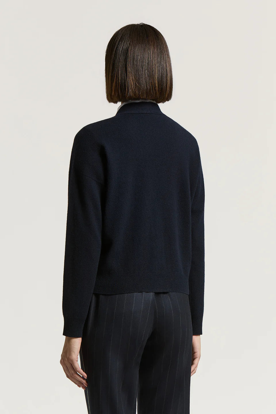 Peserico Cardigan Lana Seta Cashmere Blu Universo