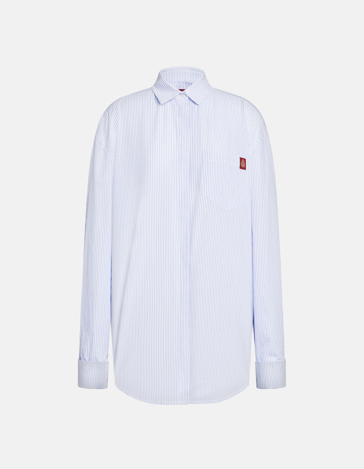 Dondup Camicia Over In Riga Di Cotone Celeste