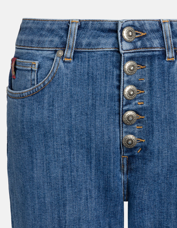 Dondup Jeans Koons Loose In Denim Stretch Blu