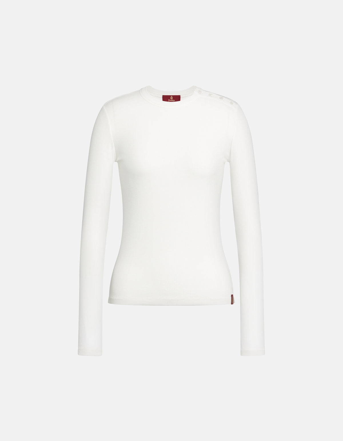 Dondup T-shirt Slim In Costina Di Viscosa Bianco