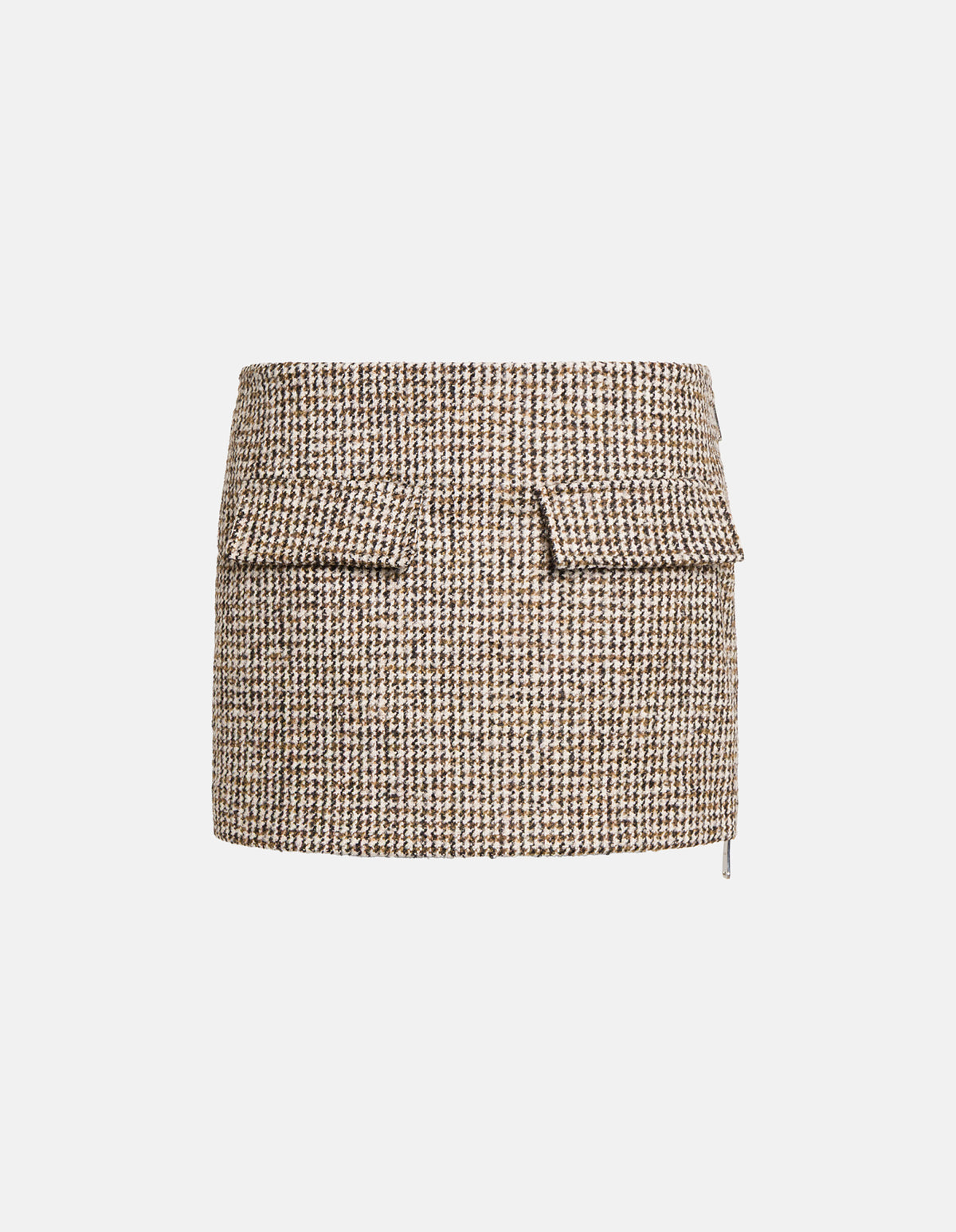 Dondup Gonna Mini In Pied De Poule Bouclè Castoro