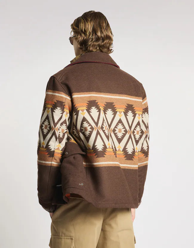 Fay 4 Ganci Yateh In Panno Jacquard Marrone Arancio