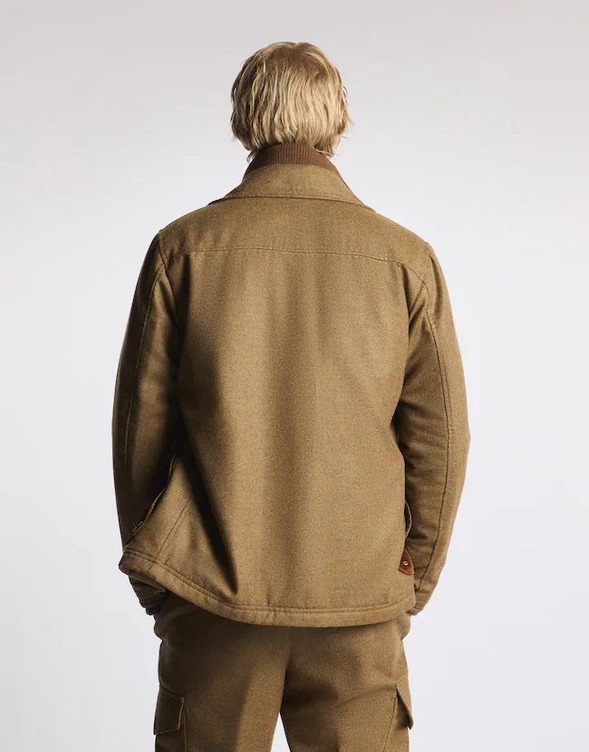 Fay Field Jacket In Saia Di Lana Marrone