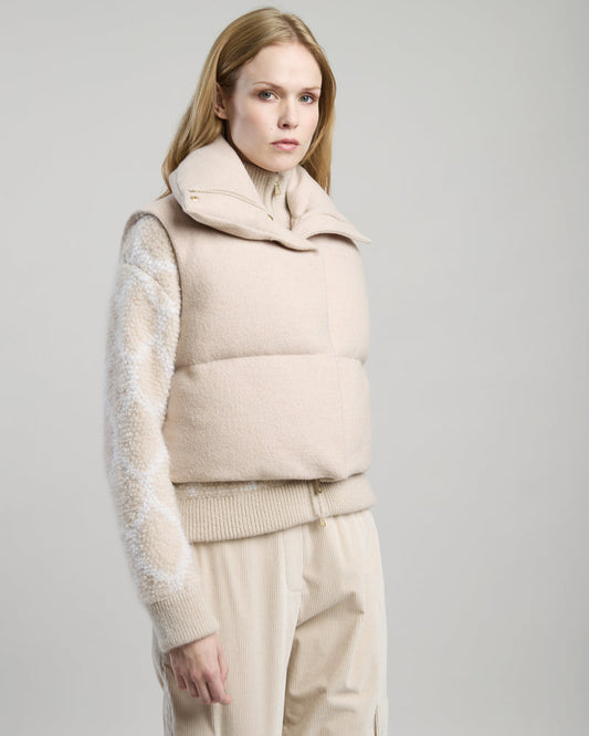 Eleventy Gilet Lana Mulinè Sabbia