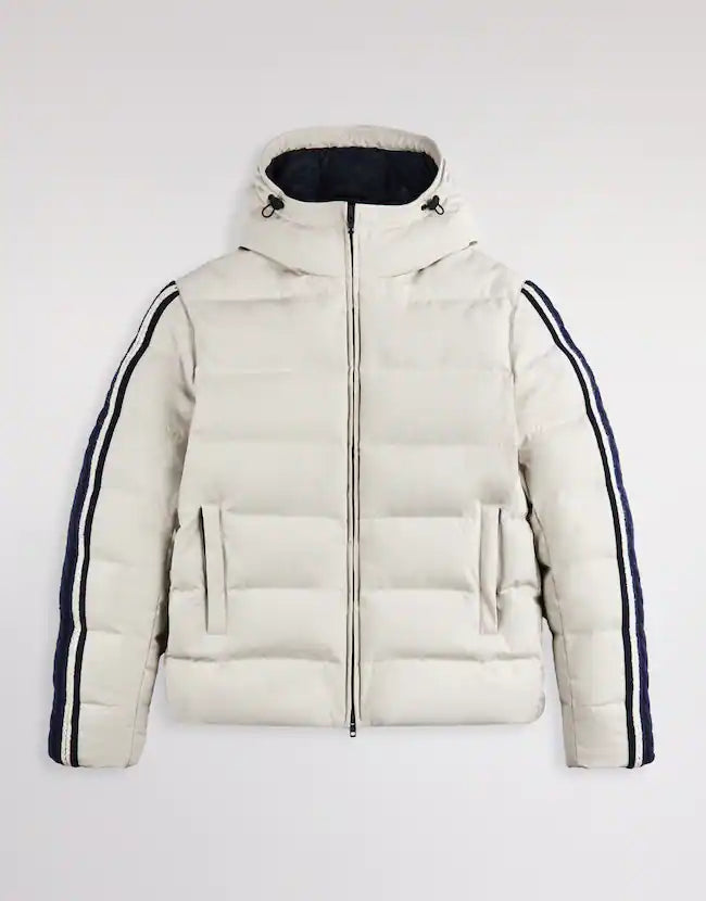 Fay Piumino Double Front In Nylon Grigio Perla