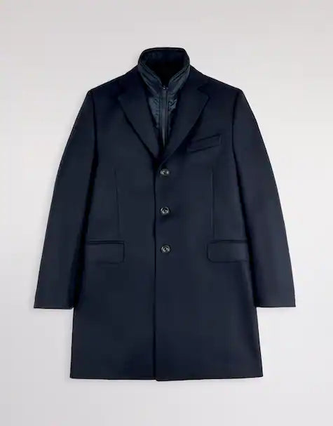Fay Double Coat In Panno Di Lana e Cashmere Blu