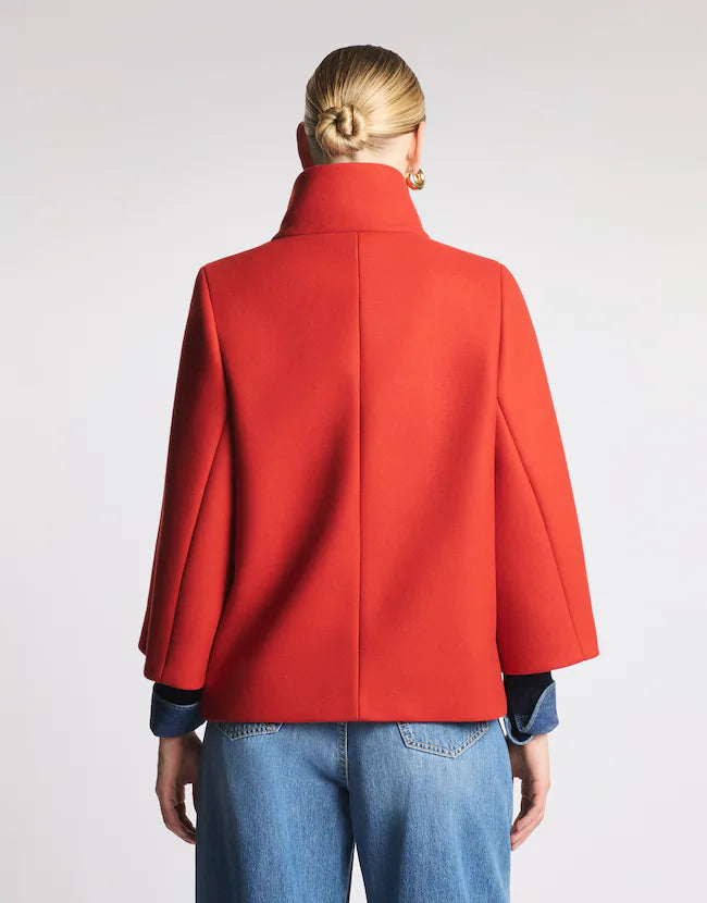 Fay Cappa In Panno Di Lana Cashmere Rosso