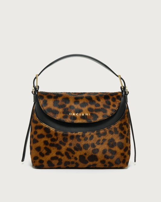 Orciani Borsa Nana Small Cavallino Leopard